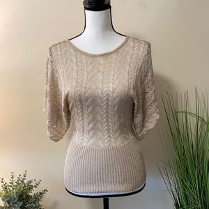 ⭐️3/$15 The Limited open knot gold sweater